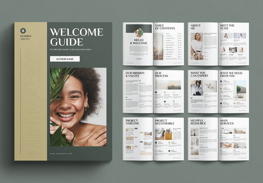 Welcome Guide Template Design Magazine Layout