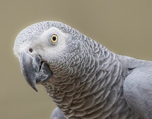 Close up of a Grey Parrot