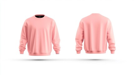 Peach Colored Sweatshirt Mockup. Generative AI