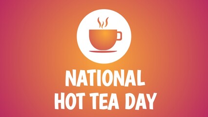 National Hot Tea Day web banner design illustration 