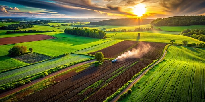 Aerial Drone Shot: Ammonification Process in Soil Decomposition