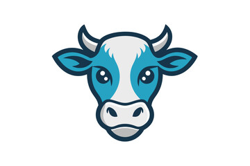 Cute Cartoon Cow Head Illustration Perfect for Farm-Themed Designs