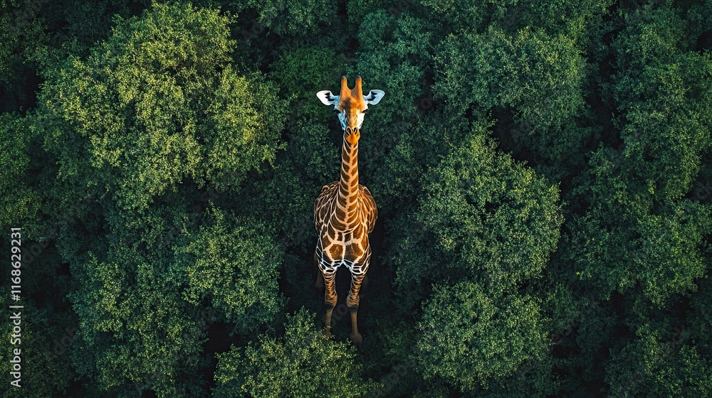 Poster ai in wildlife conservation using drones and sensors to monitor endangered species.