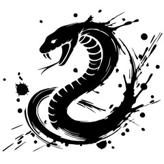 Deadly cobra silhouette