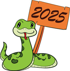 illustration snake 2025 year of the snake