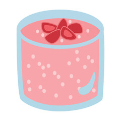 Filipino Strawberry Palamig with Sago and Gulaman