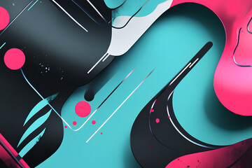 Abstract vector background with lines in 3D design, colorful business concept symbol and art