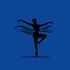 Minimalist Vector ballet Logo Designs.

