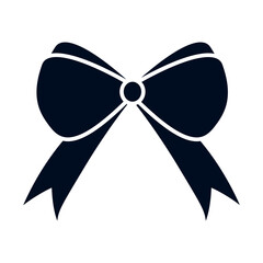 Ribbon bow icon vector. Bow illustration sign. Hair bow symbol. Ribbon logo.