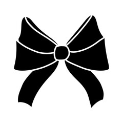 Ribbon bow icon vector. Bow illustration sign. Hair bow symbol. Ribbon logo.