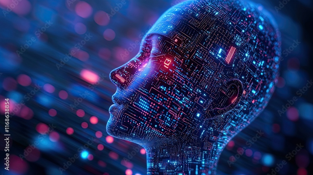 Poster ai-driven insights and predictive models transforming business operations, improving forecasting, an