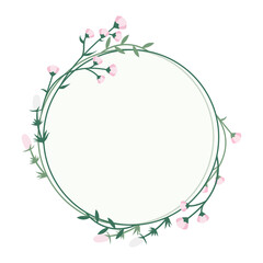 Png floral frame decorated with wildflower border