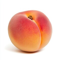 Fresh Ripe Peach with Smooth Skin and Vibrant Colorful Texture