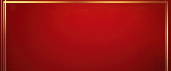 Golden bordered vector pattern on red background, blank center for text or design, traditional Chinese fabric texture