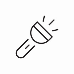 Flashlight portable light emergency tool icon vector sign