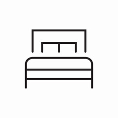 Double bed bedroom furniture comfortable icon vector sign
