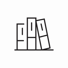 Library folders icon vector sign
