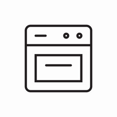 Kitchen oven cooking appliance baking icon vector sign