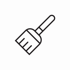 Cleaning broom sweep housework tool icon vector sign
