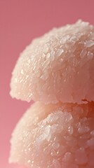 Fototapeta premium Delicate and Soft Pink Flower Bud with Textured Petals in a Serene Macro Close up Photograph Elegant and Feminine Floral Background with Gentle Calming Aesthetic