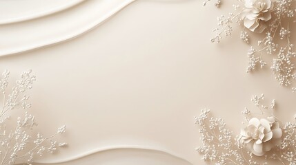 Elegant Cream Background with Floral Design