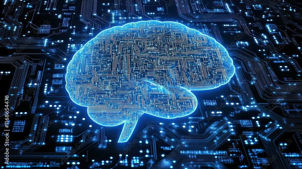 Poster artificial intelligence revolutionizing decision-making processes across industries. -