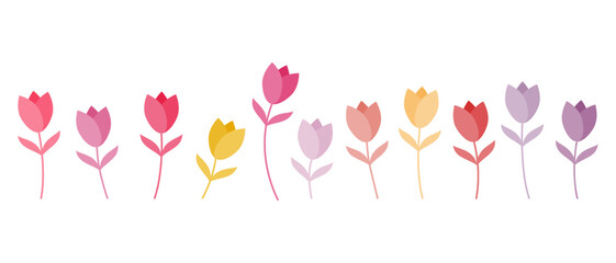 modern flower color design vector on white background
