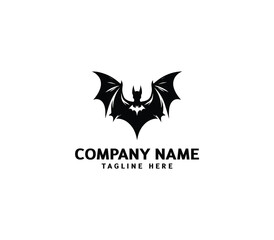 Vector bat logo design. Batman logo icon vector. bat open wings flying concept elements icon
