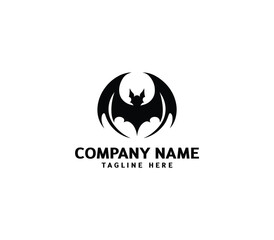 Vector bat logo design. Batman logo icon vector. bat open wings flying concept elements icon