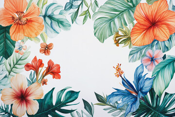 Elegant wedding invitation card background vector. Minimal hand painted watercolor botanical flowers texture template background. Design for wedding, vip cover, poster, rsvp moderncard.Valentine's Day