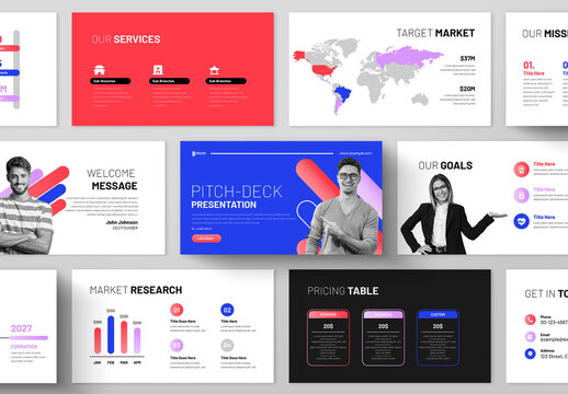 Professional Pitch Deck Business Presentation Layout