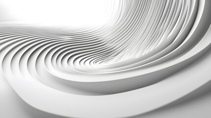 Obraz premium Abstract White Swirling Architectural Design
