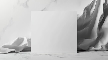 Blank paper sheet created in 3D render on a transparent background. 