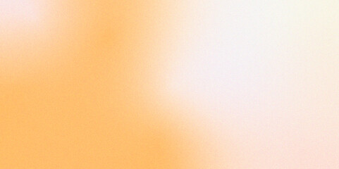 Abstract background of smooth gradient orange to white with a subtle noise grain texture. Abstract background of smooth transition from orange to off white. Grainy background abstract blurred orange.