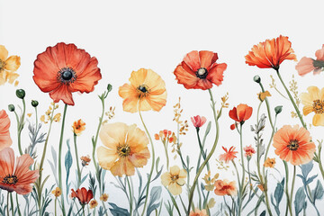 Fototapeta premium Elegant wedding invitation card background vector. Minimal hand painted watercolor botanical flowers texture template background. Design for wedding, vip cover, poster, rsvp moderncard.Valentine's Day