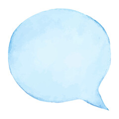 Hand drawn blue speech bubble sticker design element