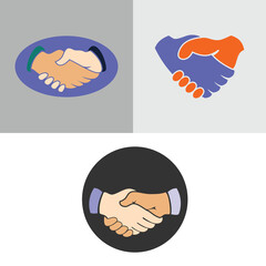 handshake icon set