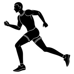 silhouette of a man running