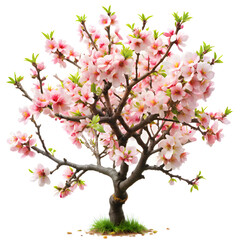 Obraz premium Blossom tree isolated on white background