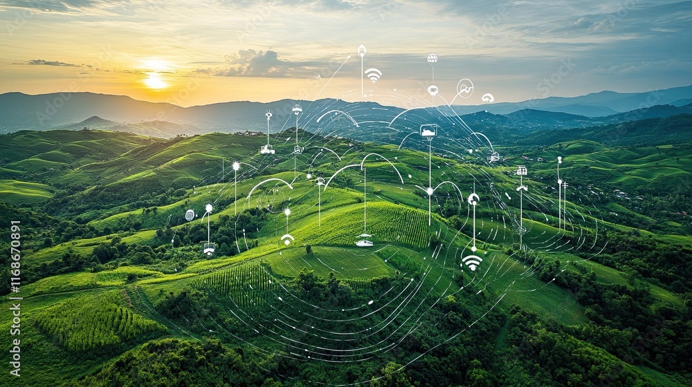Poster businesses using data analytics to optimize resource consumption and reduce their environmental impa