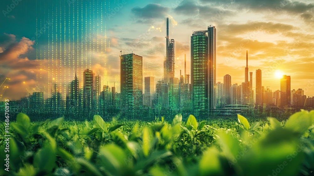 Poster businesses using data analytics to optimize resource consumption and reduce their environmental impa