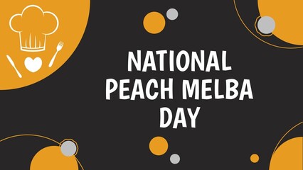 National Peach Melba Day web banner design illustration 
