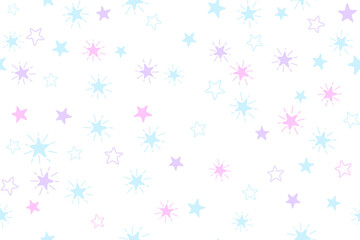 Stars childish vector seamless pattern graphic design. Baby shower gift wrapping pattern. Cute stars seamless ornament for New Year wallpaper, fabric or package design. Shining star sparkles.