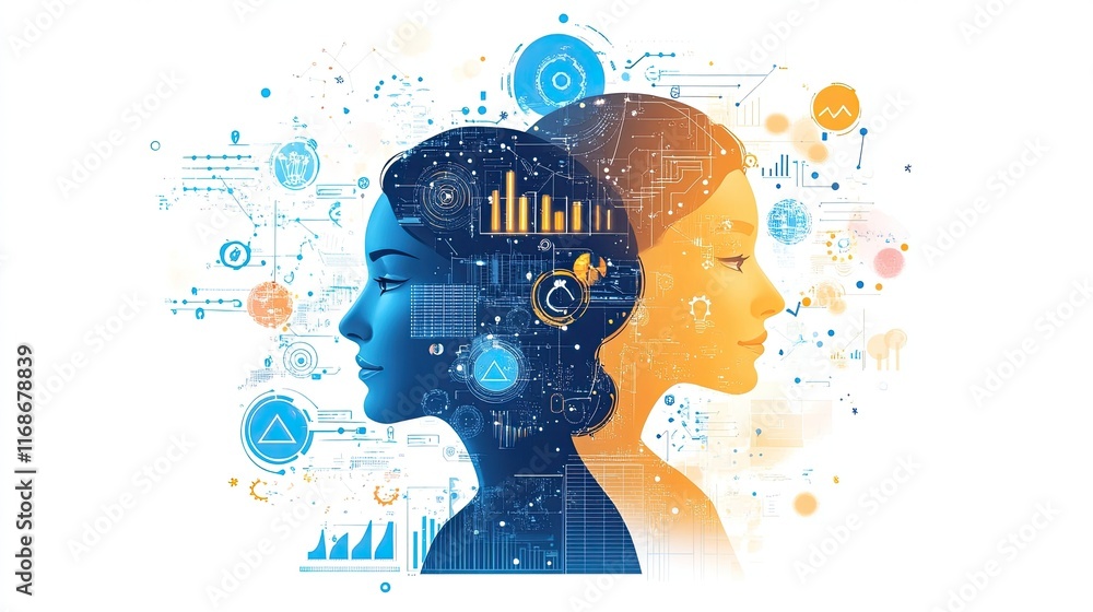 Poster cloud-based ai solutions for global business management, optimizing data analysis, and enhancing ope