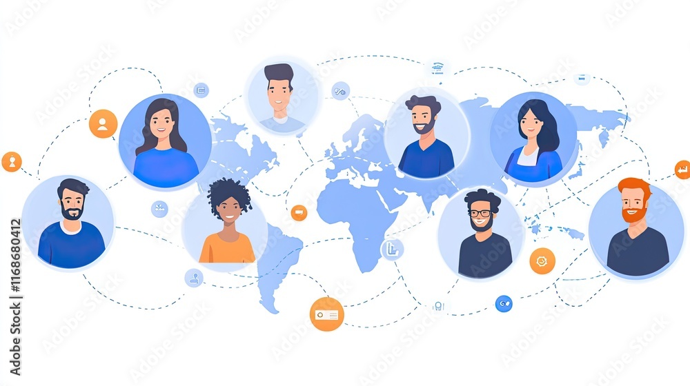 Poster collaborative platforms enabling seamless business operations in hybrid work environments, enhancing