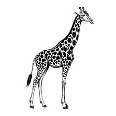 Naklejka premium Elegant Giraffe Illustration 