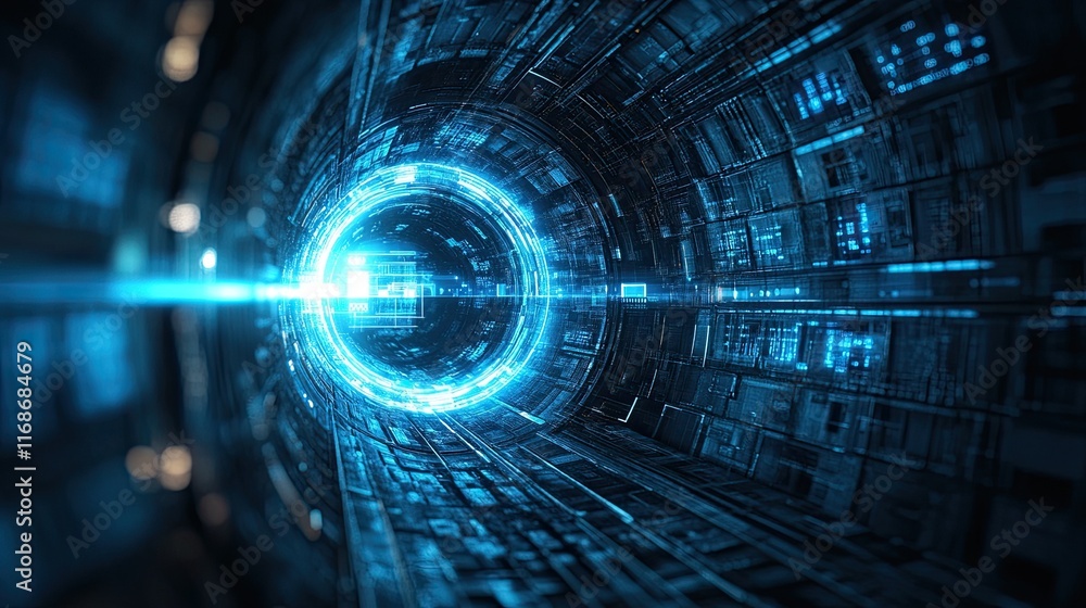 Poster cybersecurity data protection in the business technology and privacy domain, highlighting secure sys
