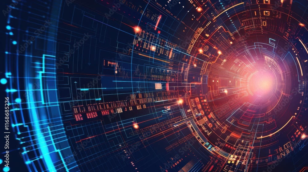 Poster abstract technology background hi-tech communication concept futuristic digital innovation backgroun