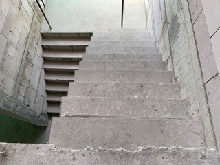ladder step in house construction background