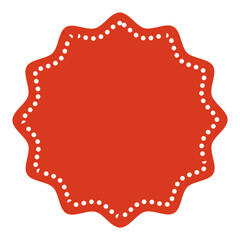 png badge design element in red color